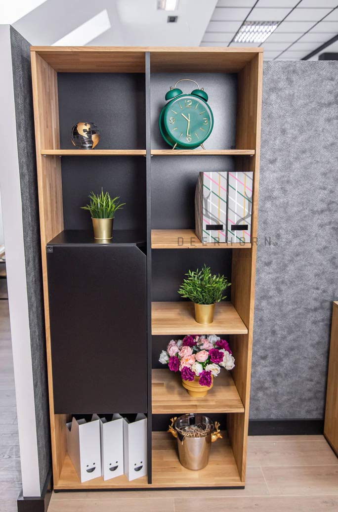 Schwarzer Büro-Aktenschrank aus der Active-Kollektion