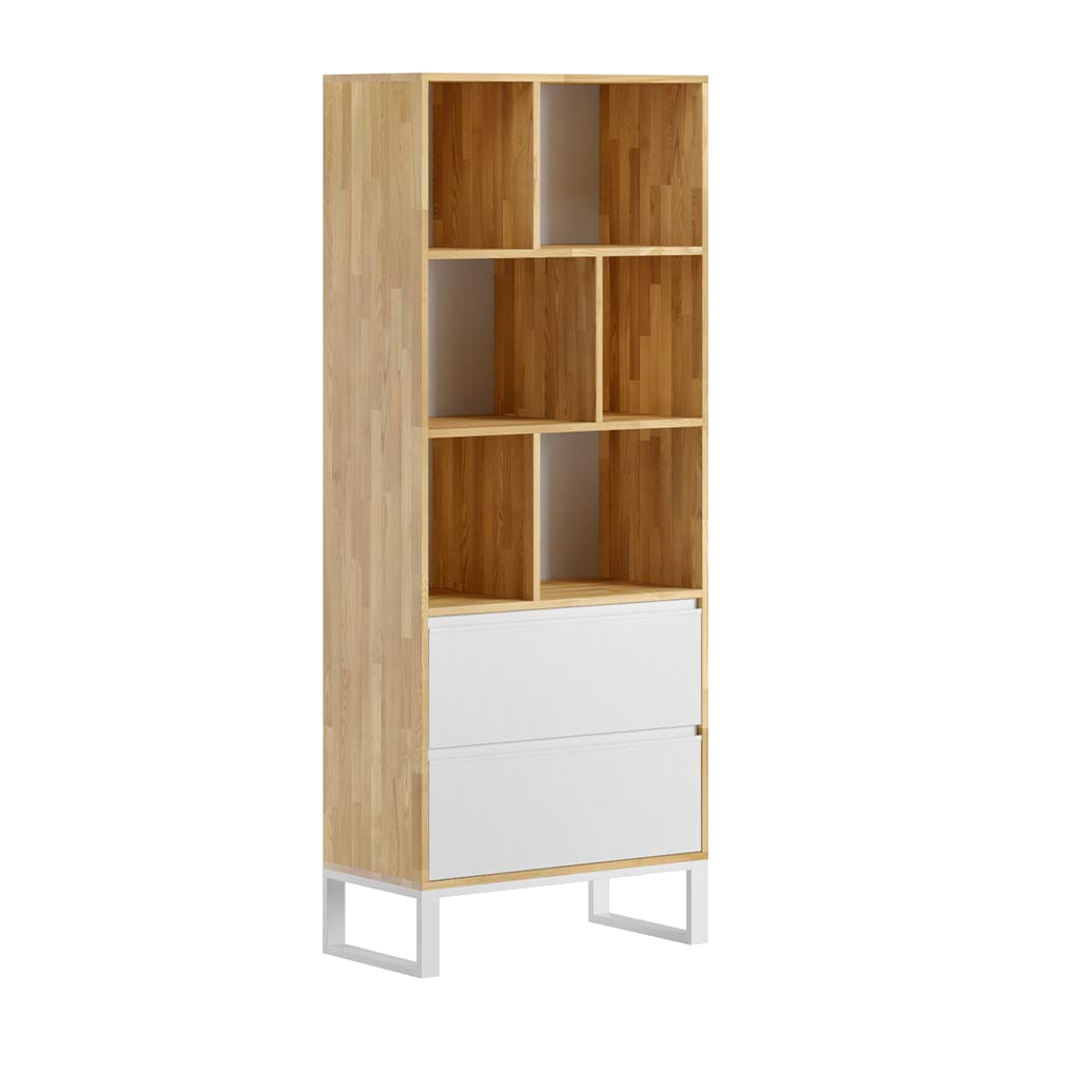 Weißes Loft-Bücherregal für Bücher oder Ordner Loft Office Plus