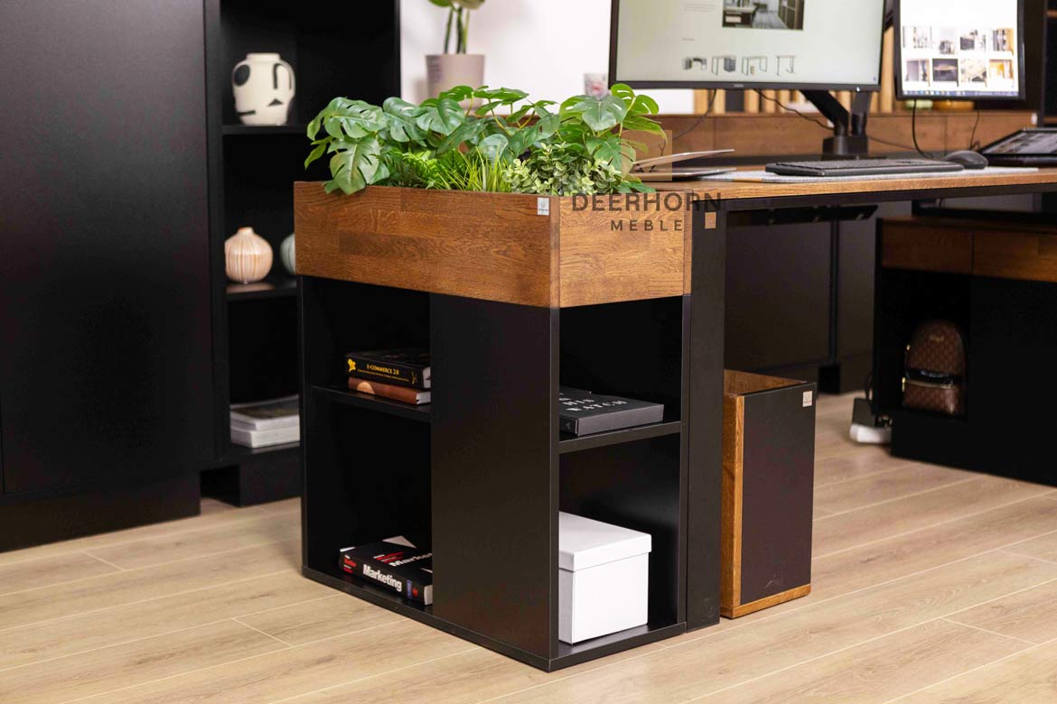 Moderner Loft-Schreibtisch mit Regalen