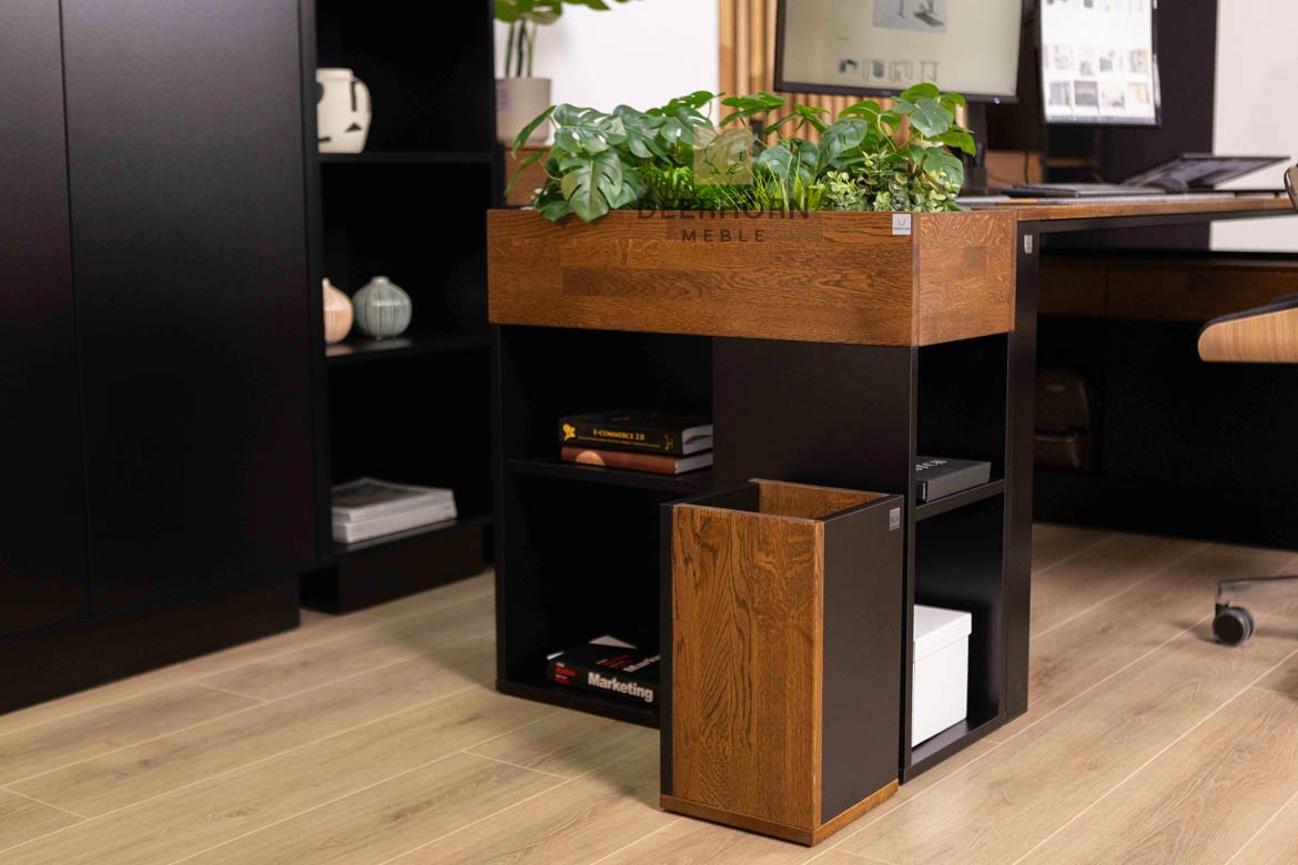 Moderner Loft-Schreibtisch mit Regalen