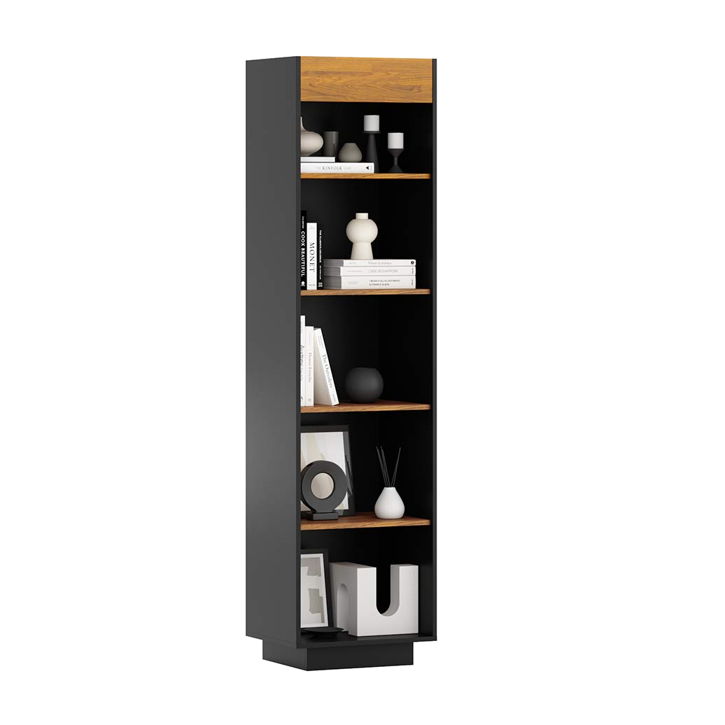 Schwarzer Hochregistraturschrank