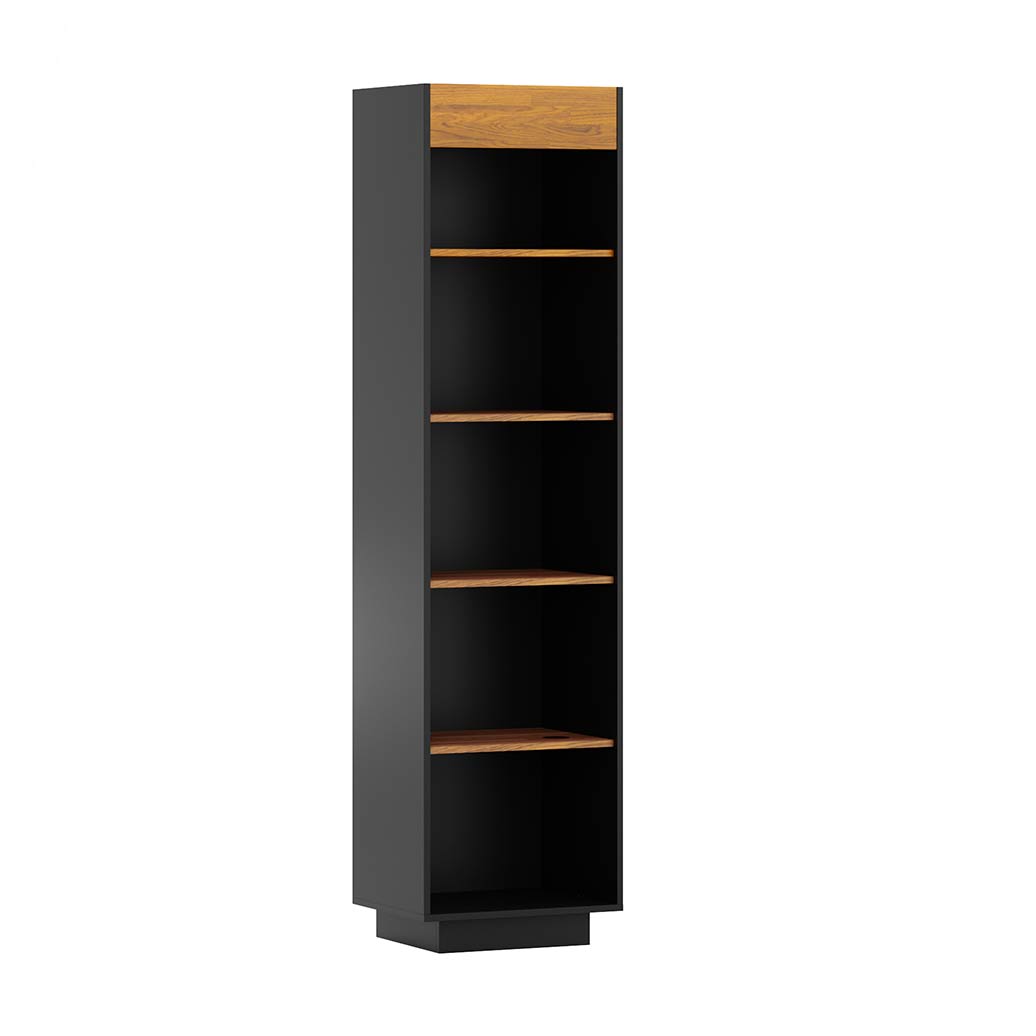 Schwarzer Hochregistraturschrank