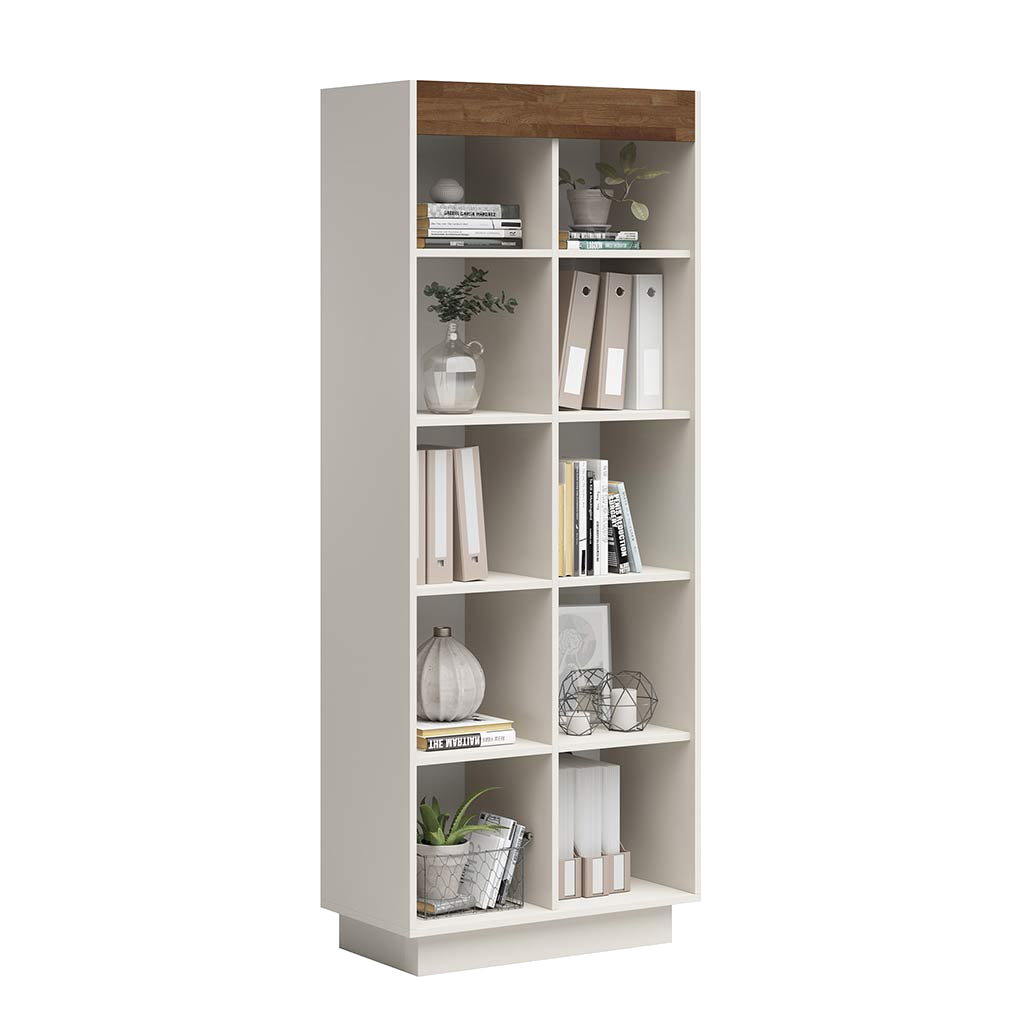 Offenes Bücherregal mit Holzeinlegeböden für Aktenordner 80 cm