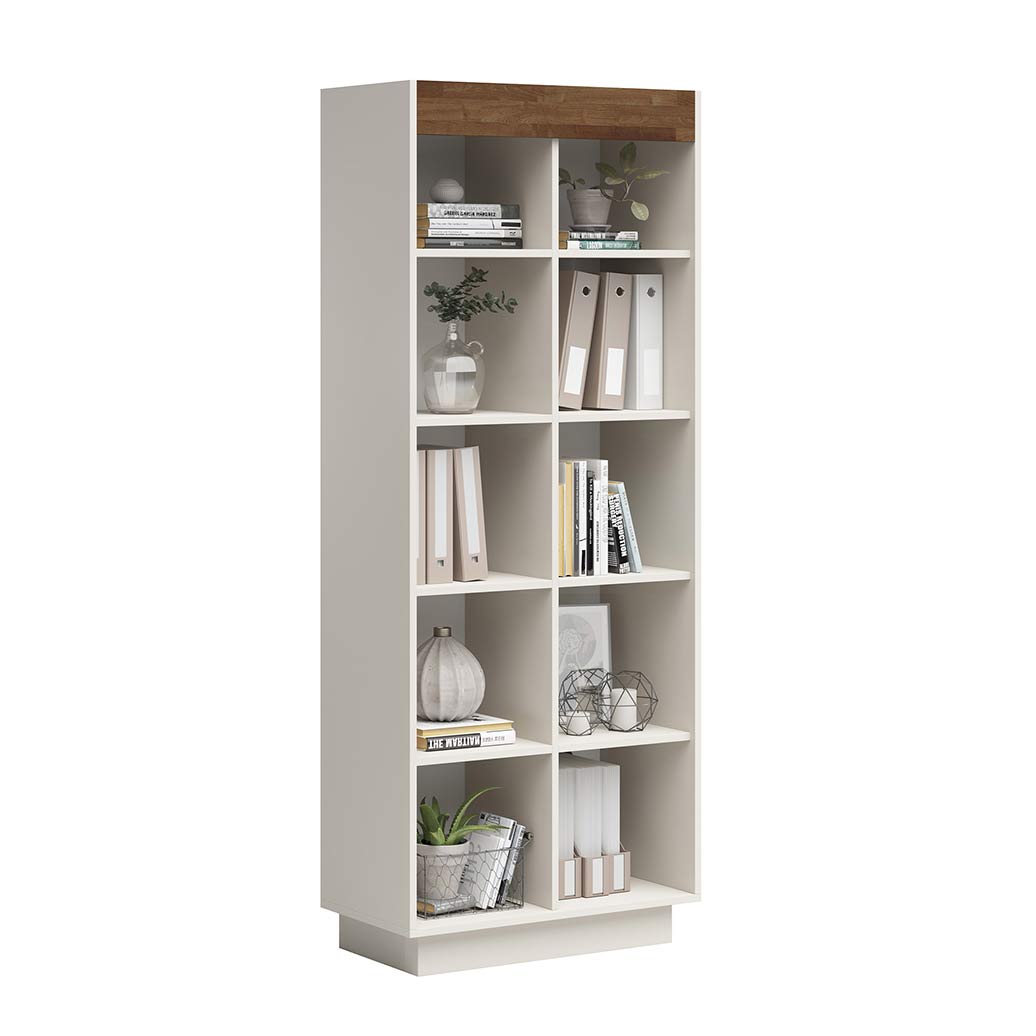 Offenes Bücherregal mit Holzeinlegeböden für Aktenordner 80 cm