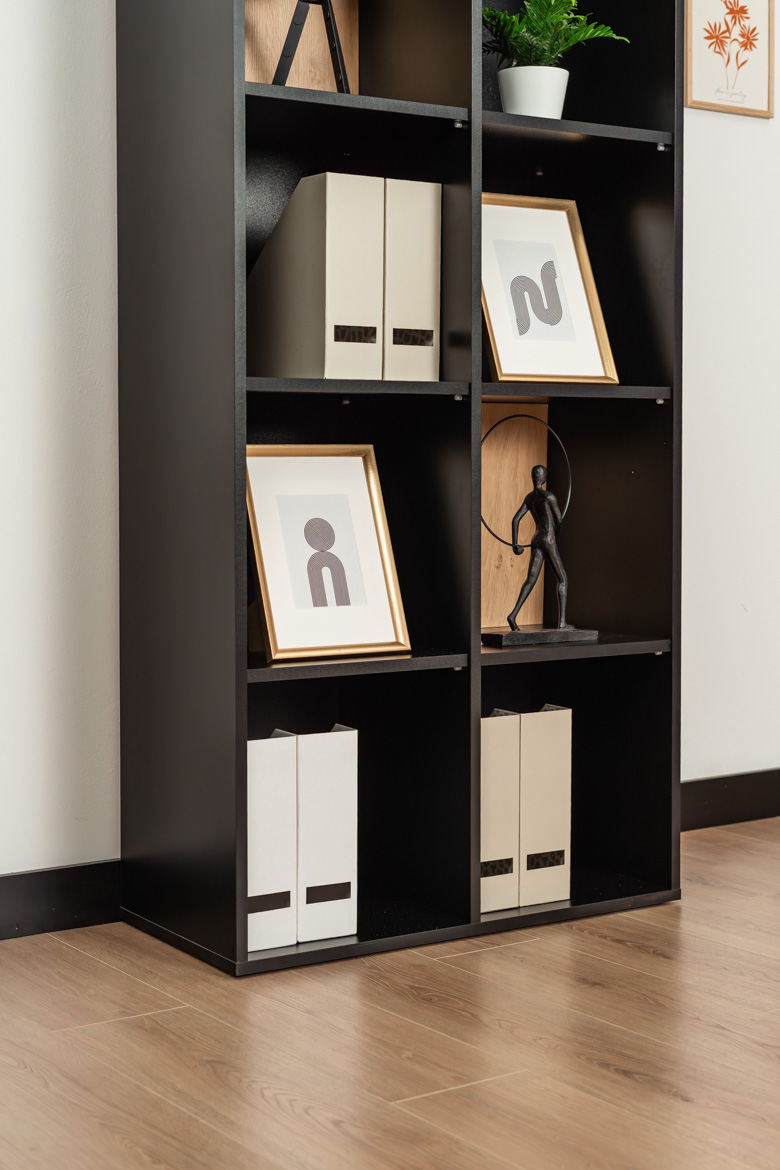 Symmetrisches Büro-Bücherregal für Dokumente und Ordner 80 cm