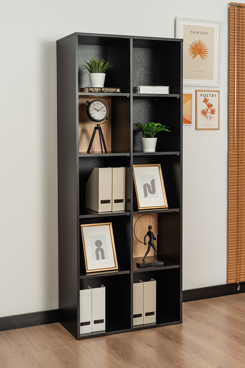 Symmetrisches Büro-Bücherregal für Dokumente und Ordner 80 cm
