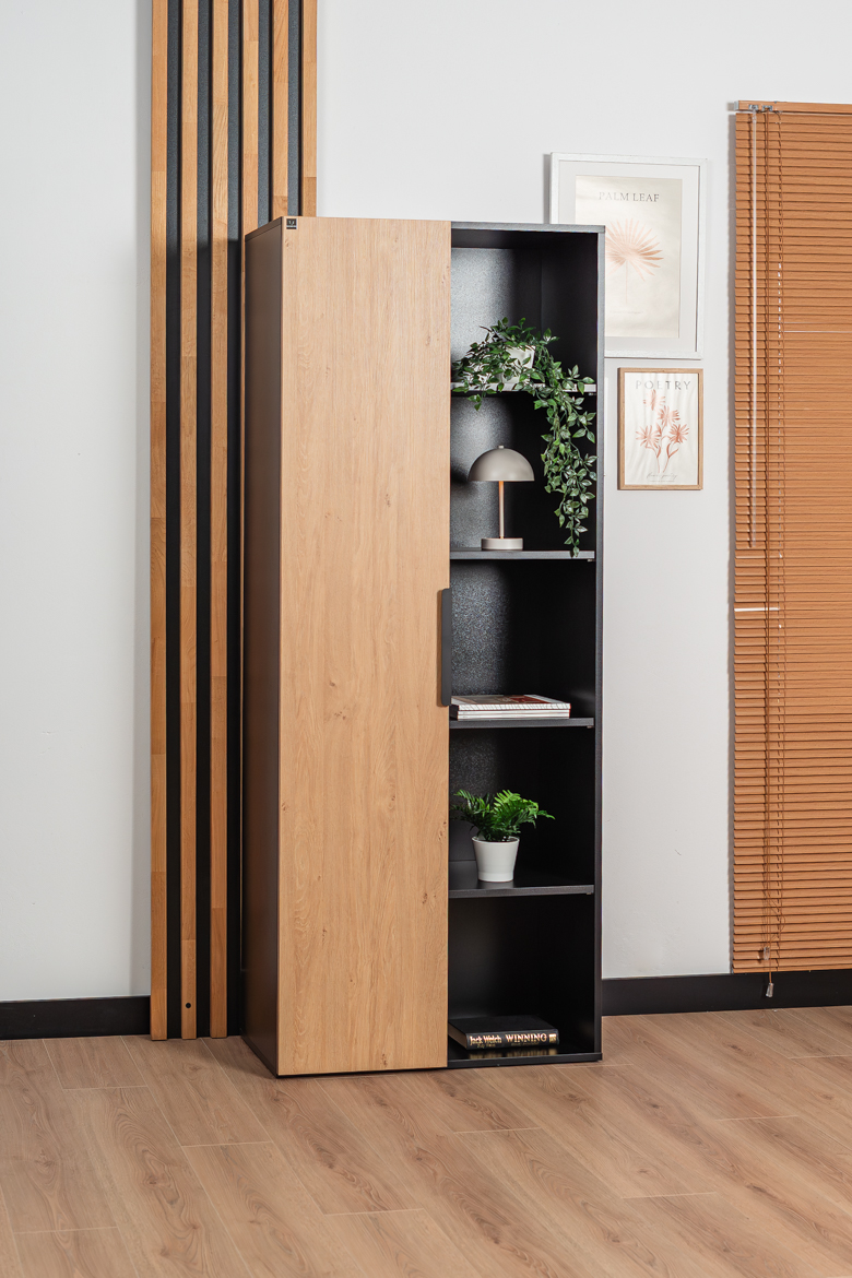 Halboffener Bücherschrank für Dokumente und Ordner 80 cm