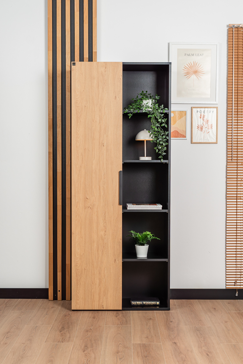 Halboffener Bücherschrank für Dokumente und Ordner 80 cm