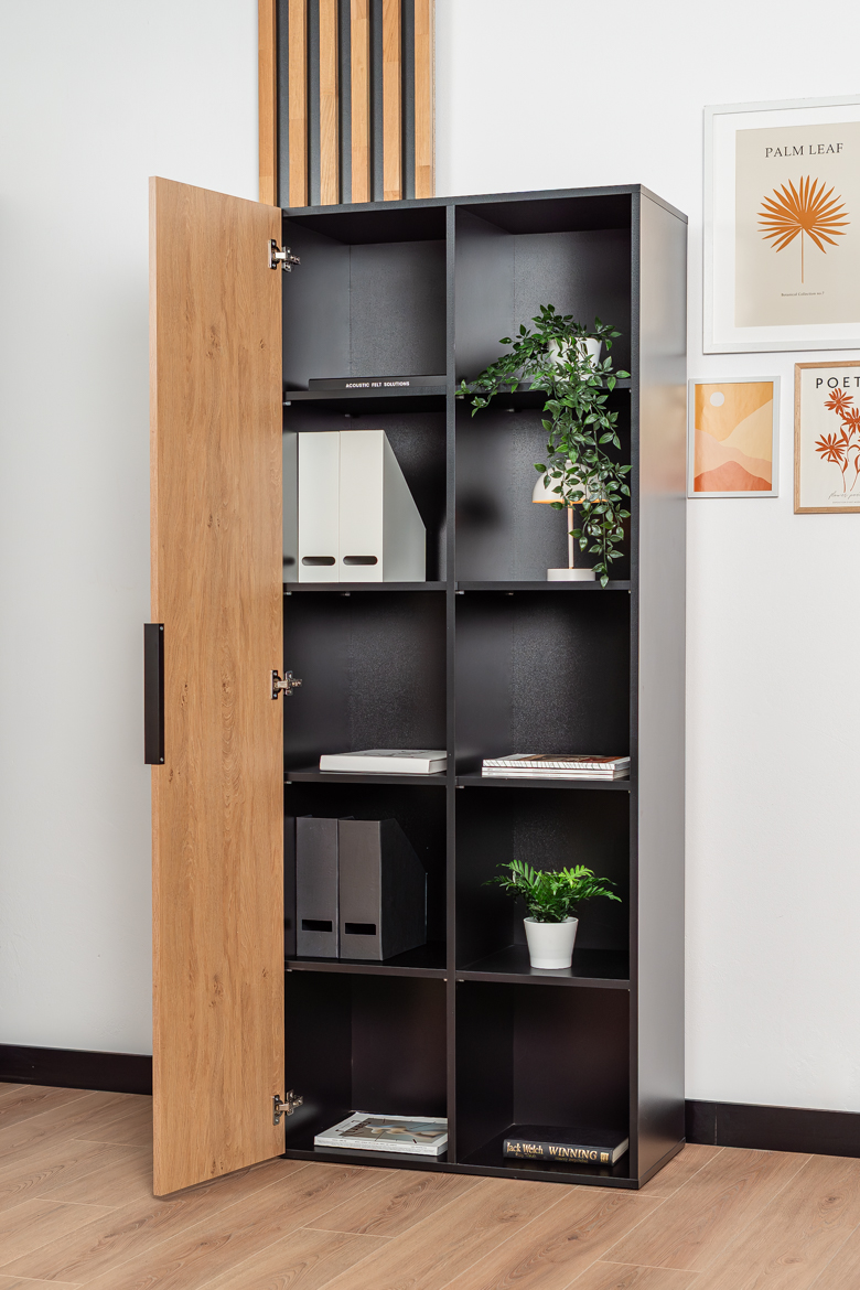 Halboffener Bücherschrank für Dokumente und Ordner 80 cm