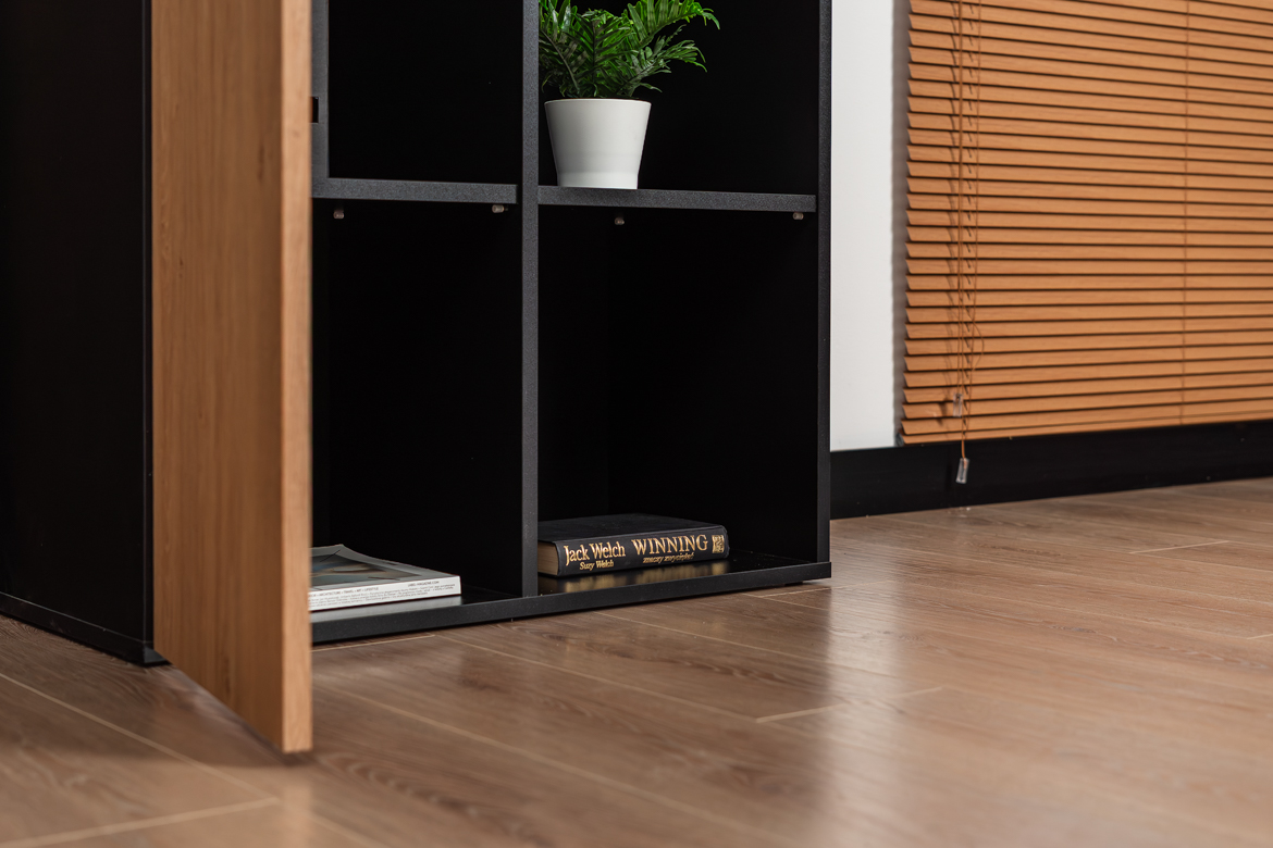Halboffener Bücherschrank für Dokumente und Ordner 80 cm