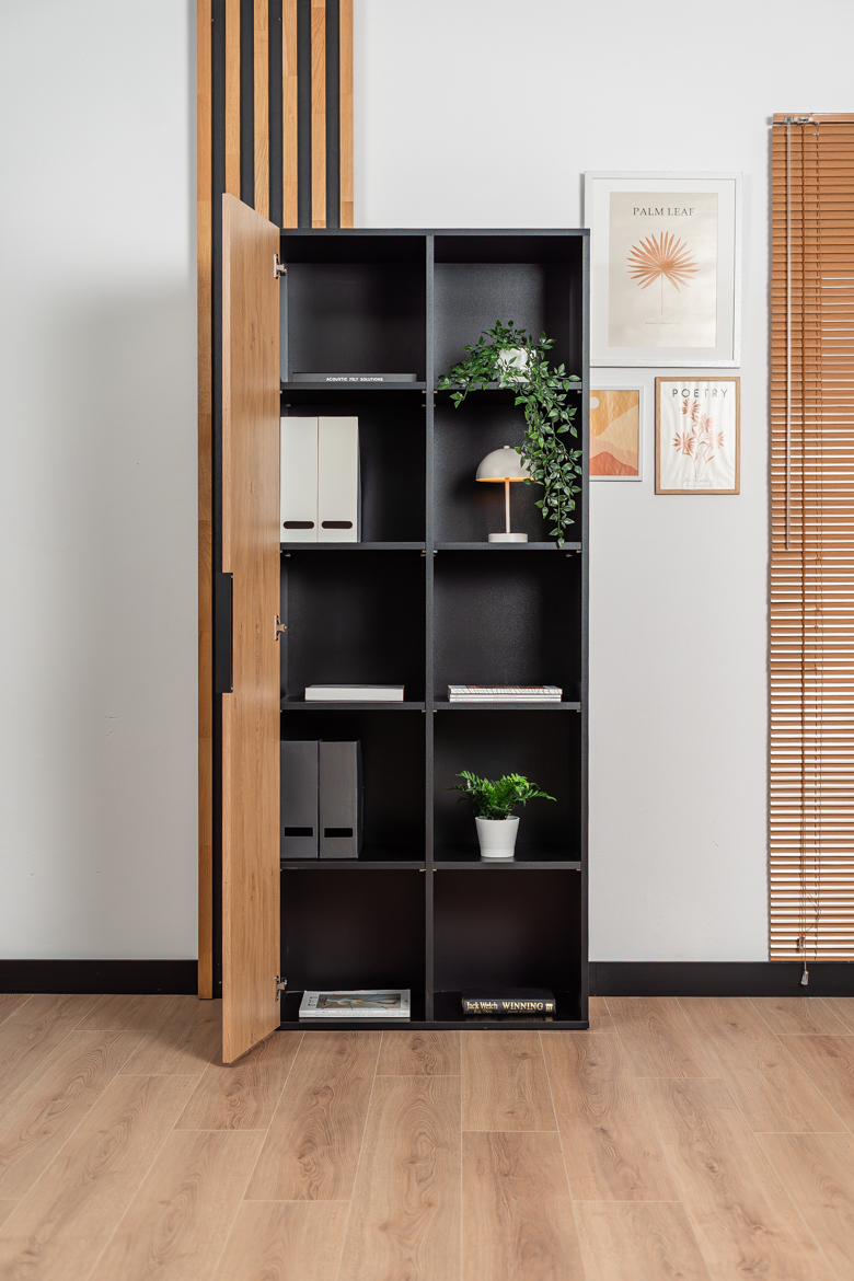 Halboffener Bücherschrank für Dokumente und Ordner 80 cm