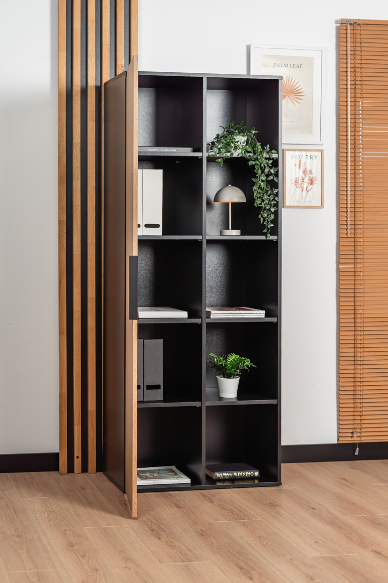 Halboffener Bücherschrank für Dokumente und Ordner 80 cm