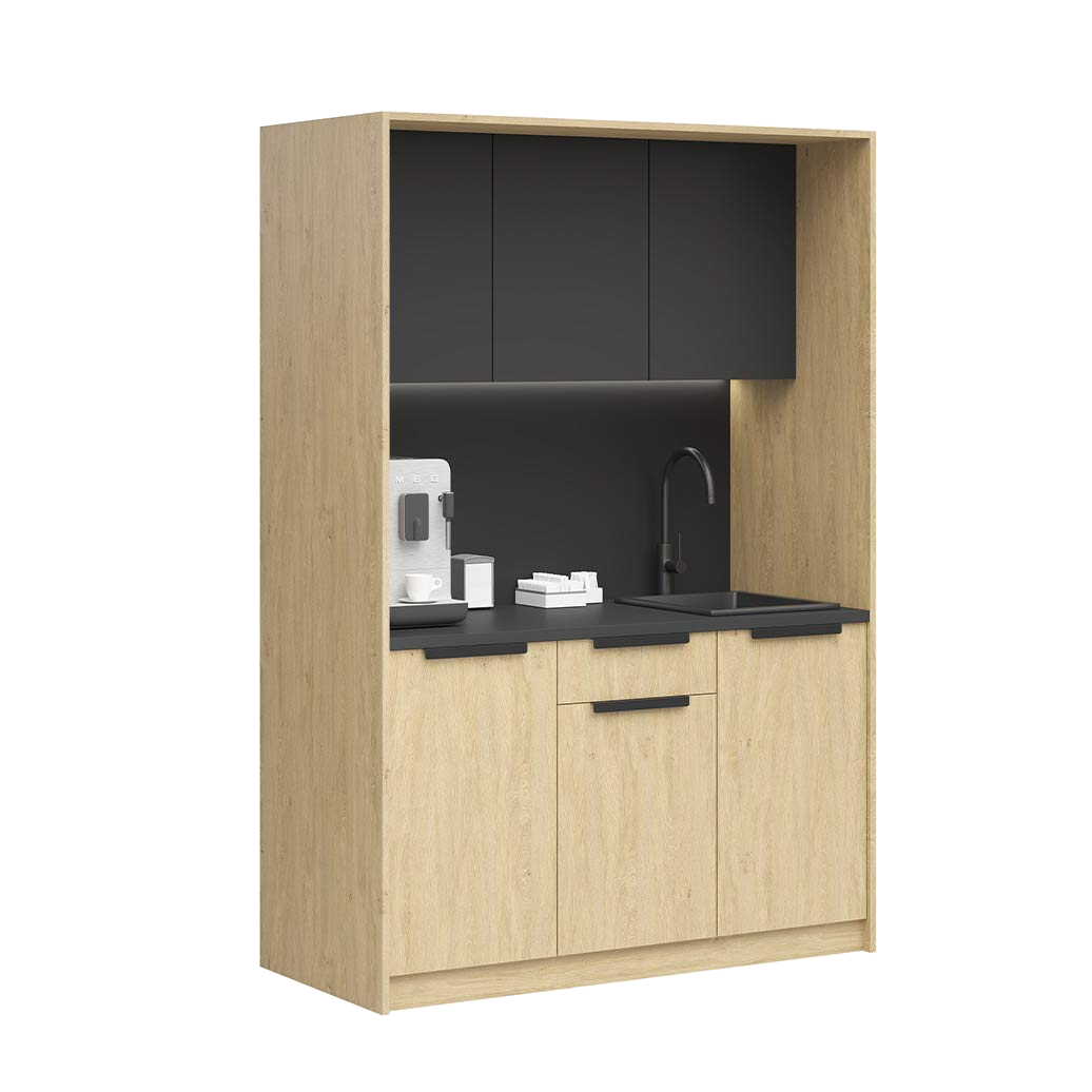 Küchenschrank, Personalanbau mit Einrichtung und Montage