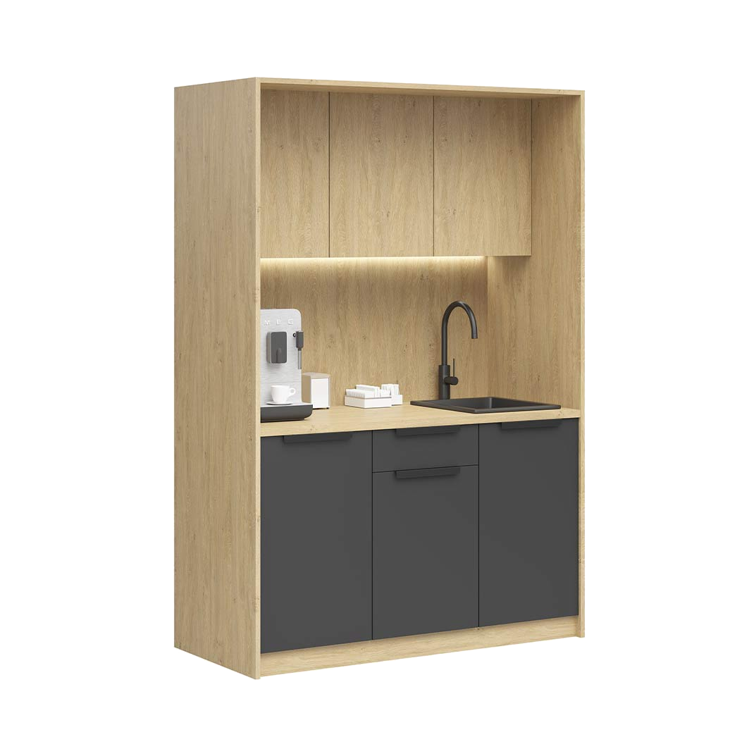 Schrank für Büroküche mit Ausstattung und Montage
