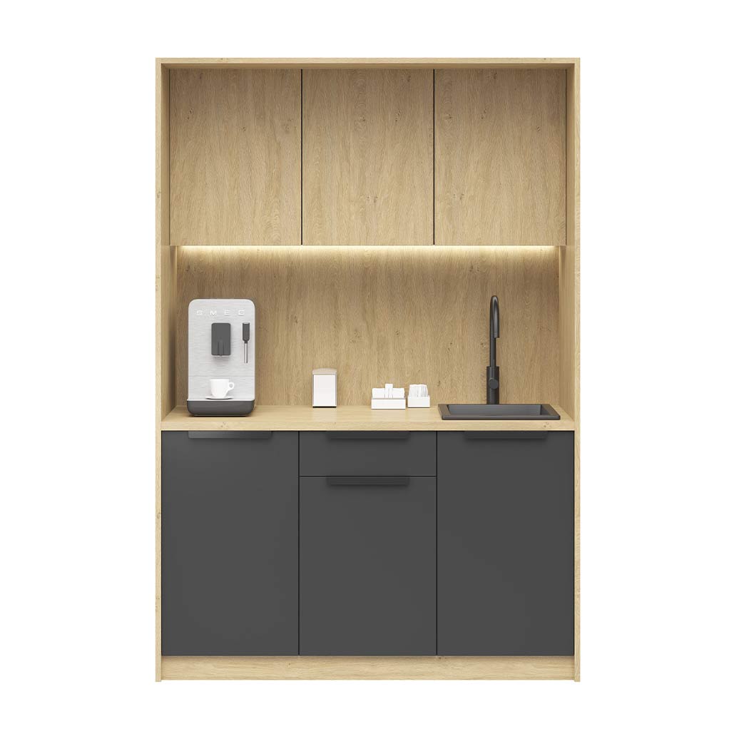 Schrank für Büroküche mit Ausstattung und Montage