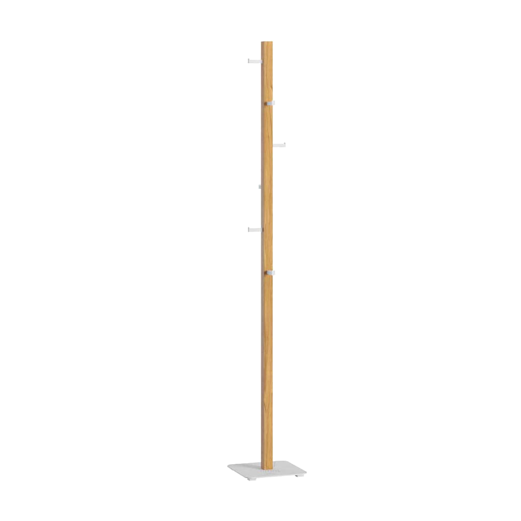 Industrielle Loft-Garderobe aus weißem Holz und Metall. Kari
