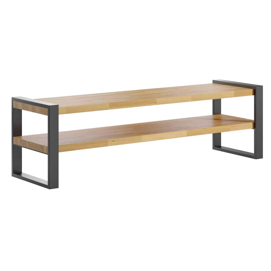 RTV Loftschrank schwarz mit Eiche 160 cm