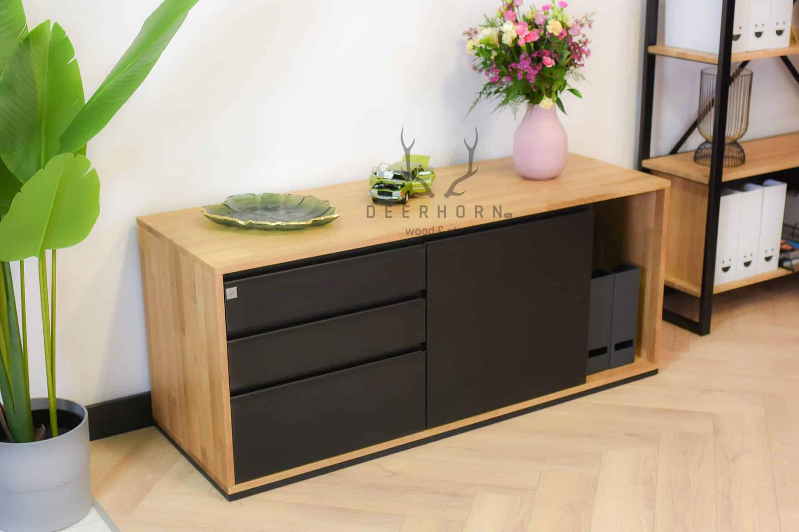 Bürounterschrank, Sockel mit Schubladen