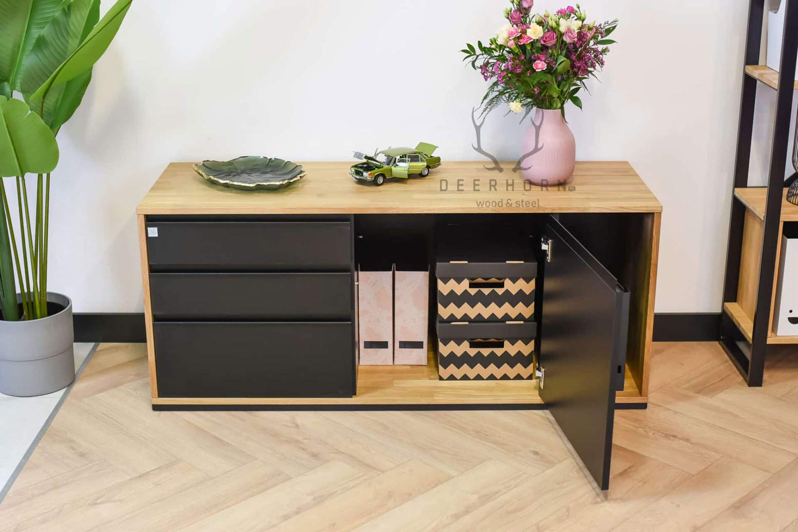 Bürounterschrank, Sockel mit Schubladen