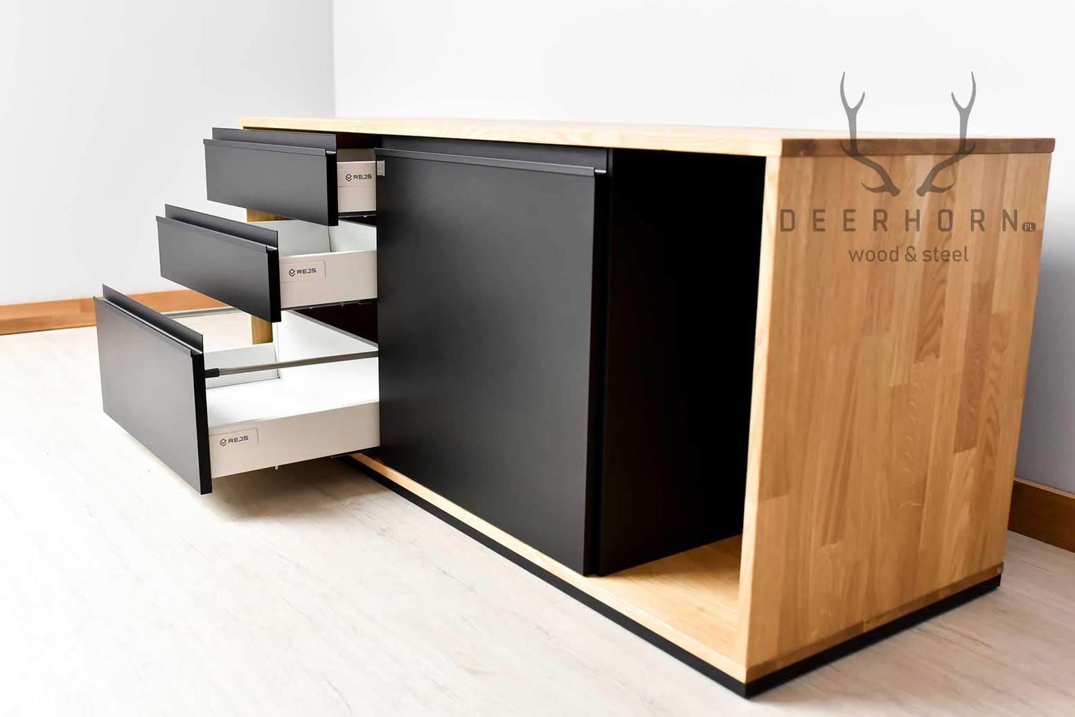 Bürounterschrank, Sockel mit Schubladen