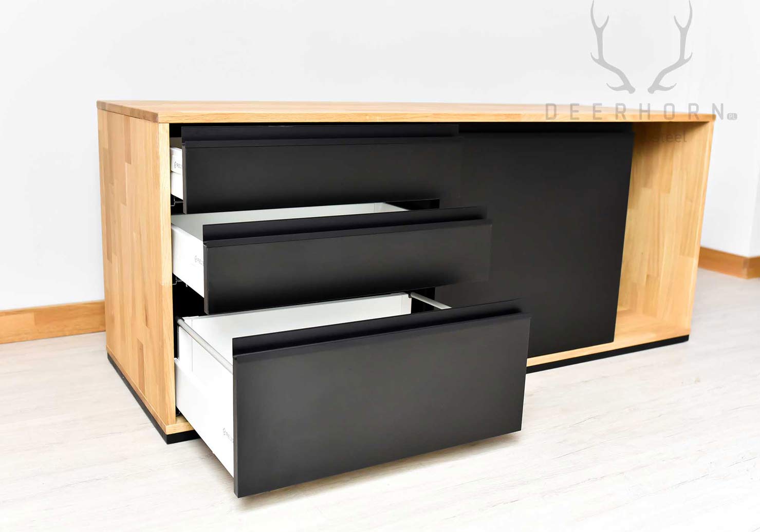 Bürounterschrank, Sockel mit Schubladen