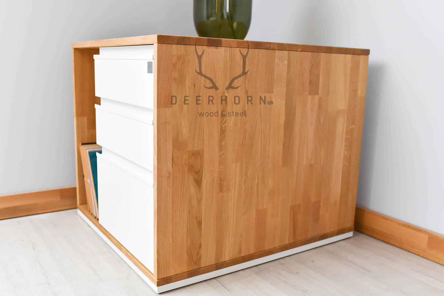Weißer Rollcontainer mit Schubladen "loft office plus"