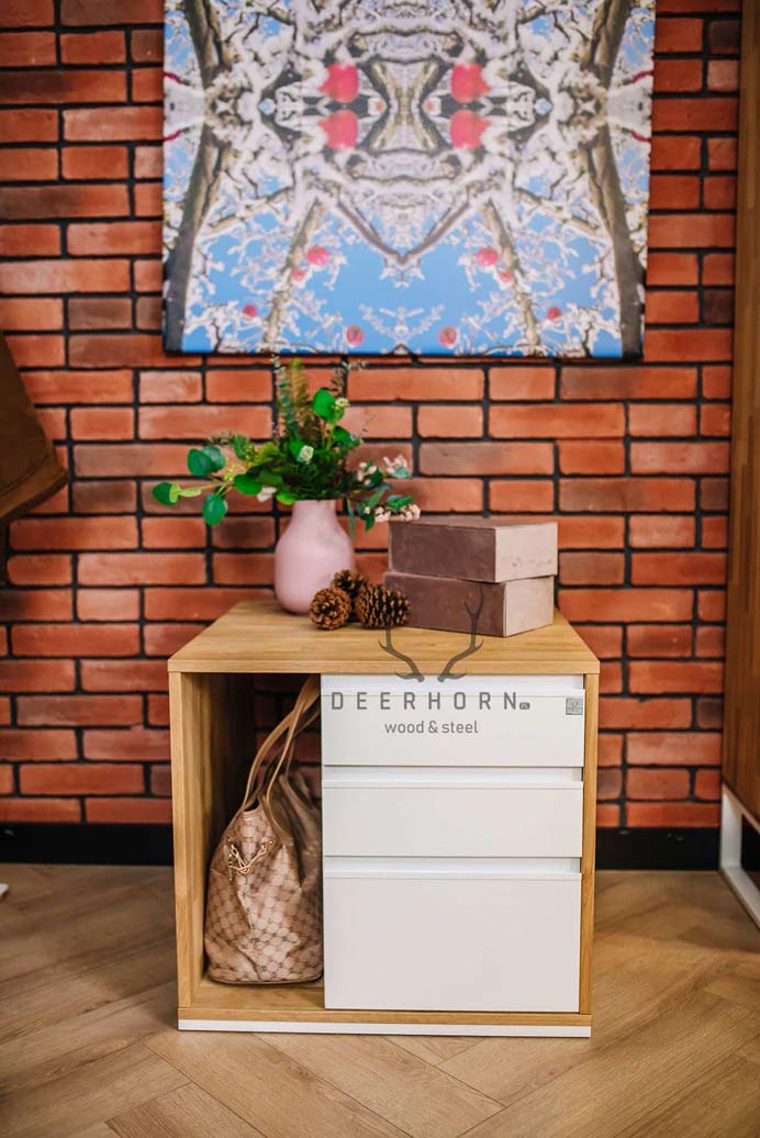 Weißer Rollcontainer mit Schubladen "loft office plus"