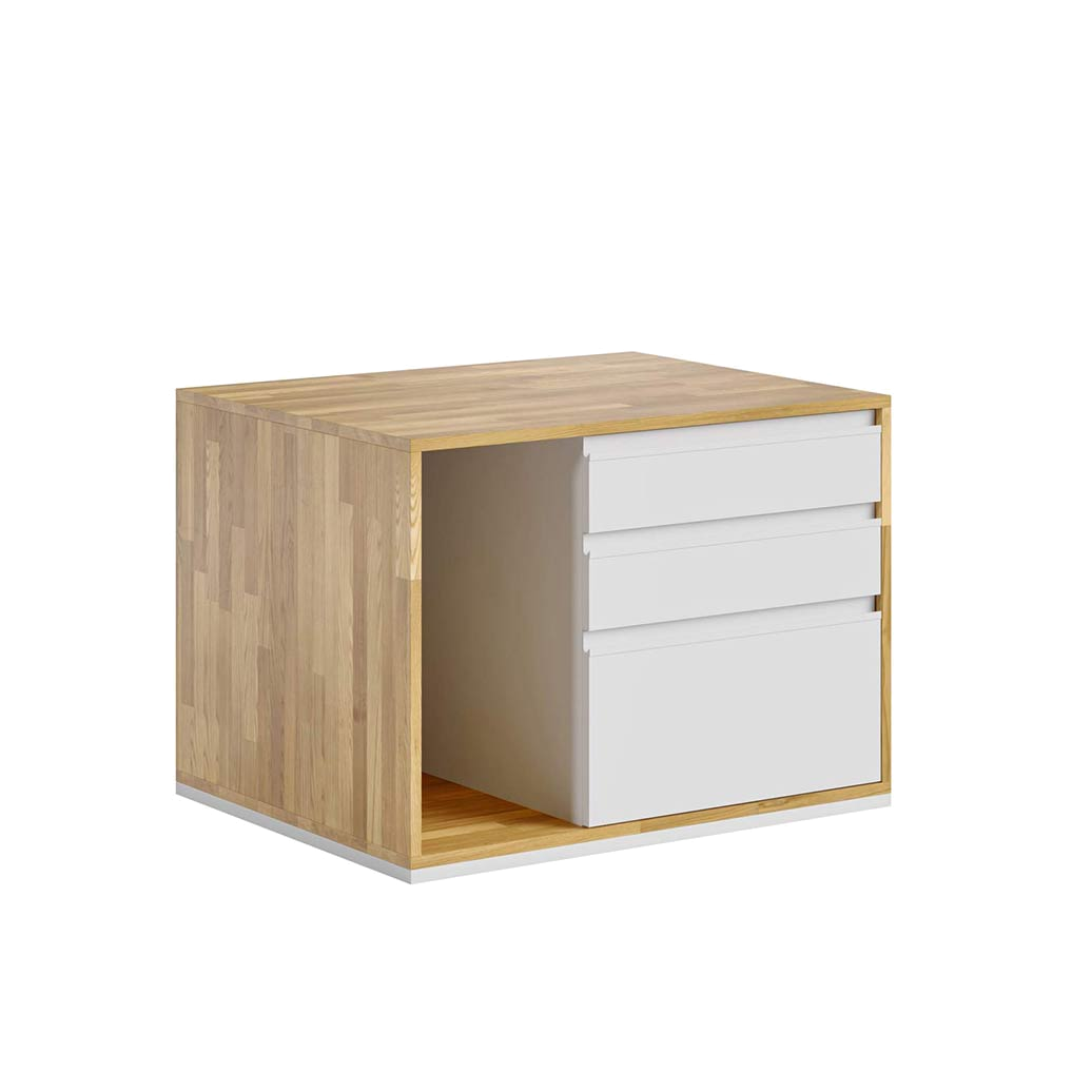 Weißer Rollcontainer mit Schubladen "loft office plus"