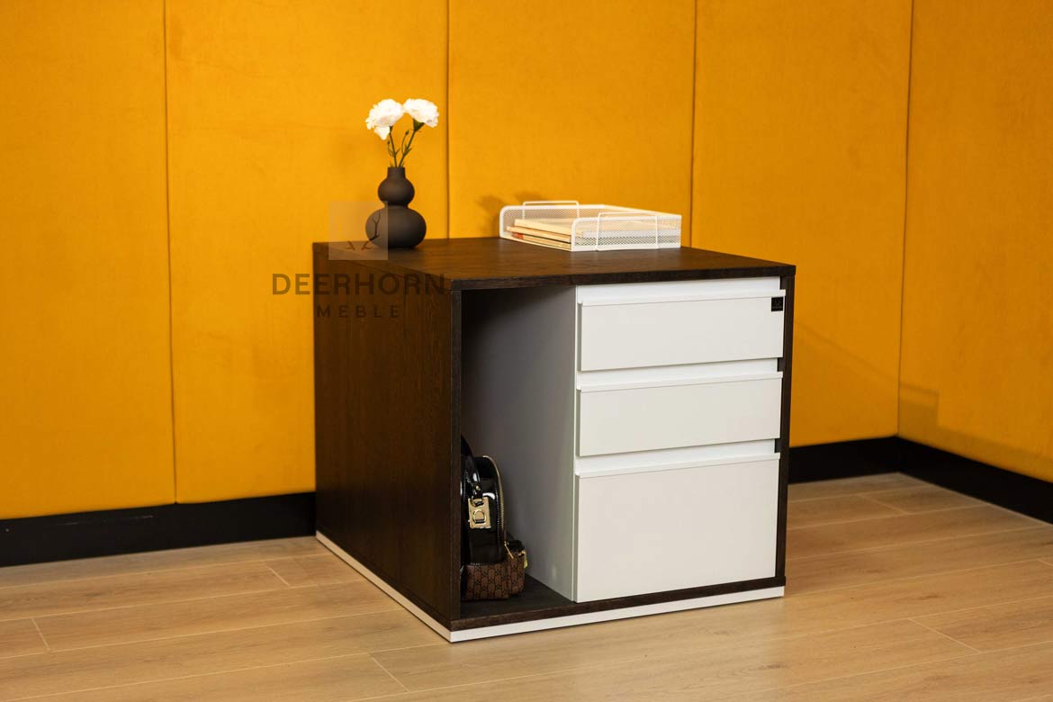 Schreibtischschrank mit Schubladen Ebenholz