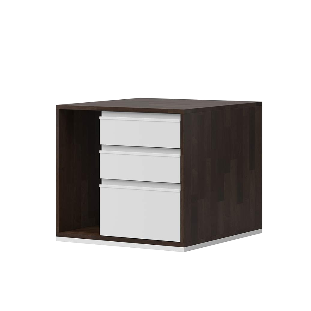 Schreibtischschrank mit Schubladen Ebenholz
