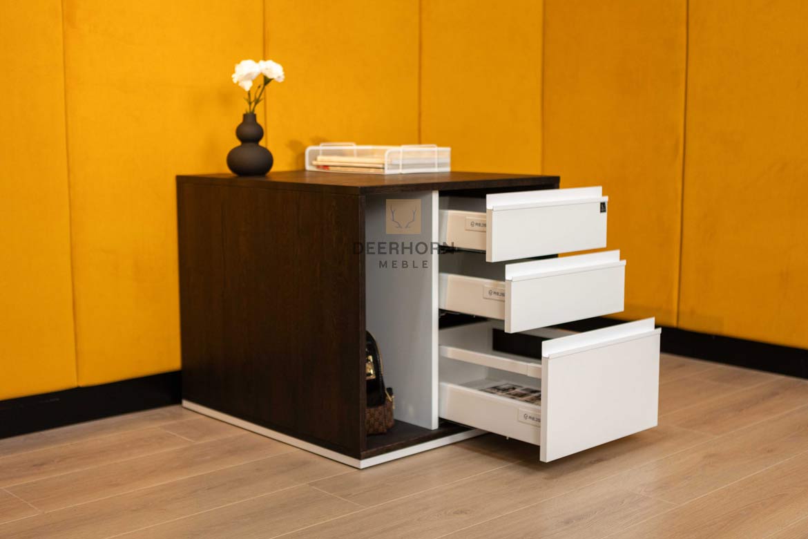 Schreibtischschrank mit Schubladen Ebenholz
