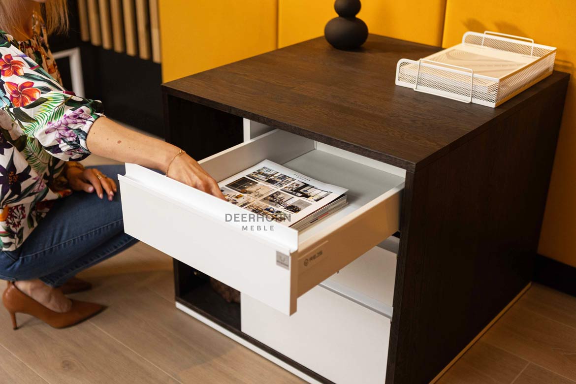 Schreibtischschrank mit Schubladen Ebenholz