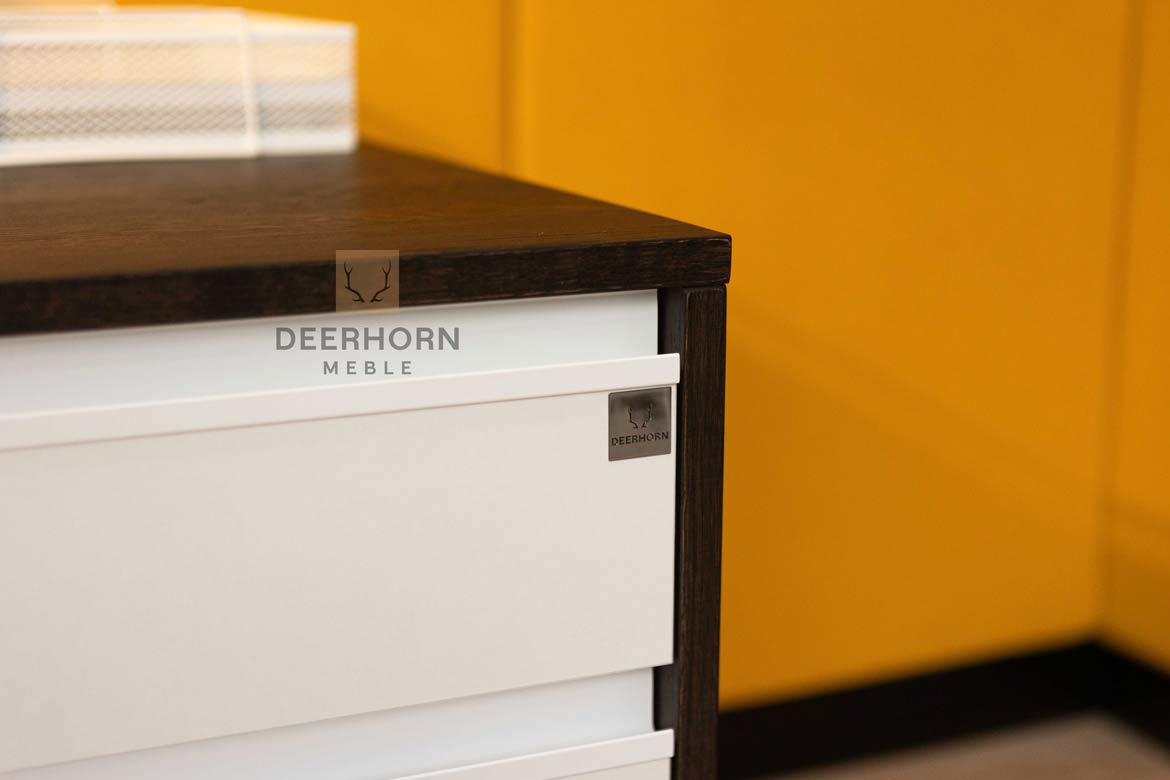 Schreibtischschrank mit Schubladen Ebenholz