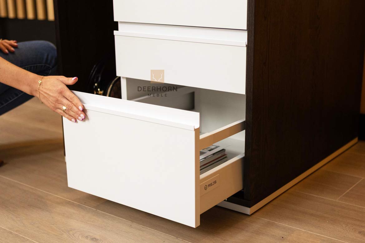 Schreibtischschrank mit Schubladen Ebenholz