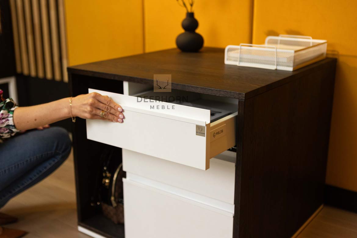 Schreibtischschrank mit Schubladen Ebenholz