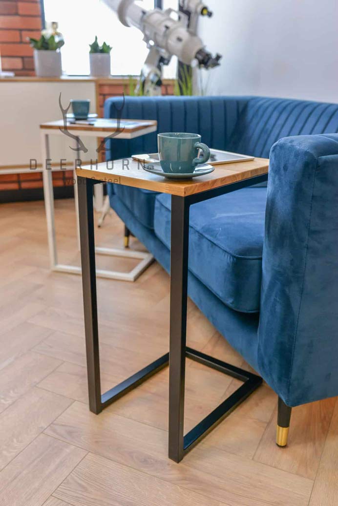 Loft Beistelltisch aus Holz und Metall