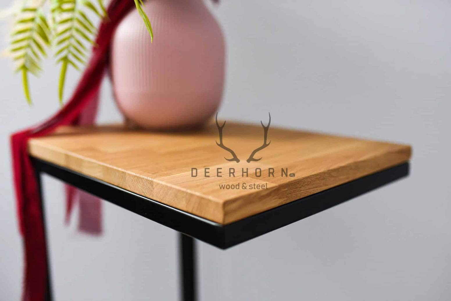 Loft Beistelltisch aus Holz und Metall