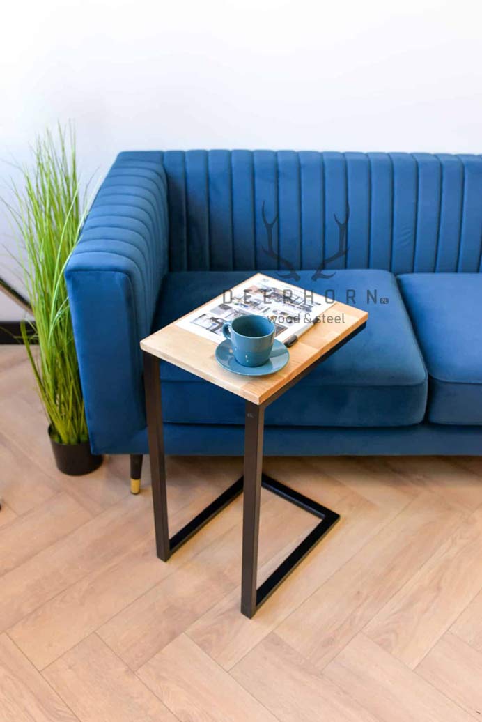 Loft Beistelltisch aus Holz und Metall