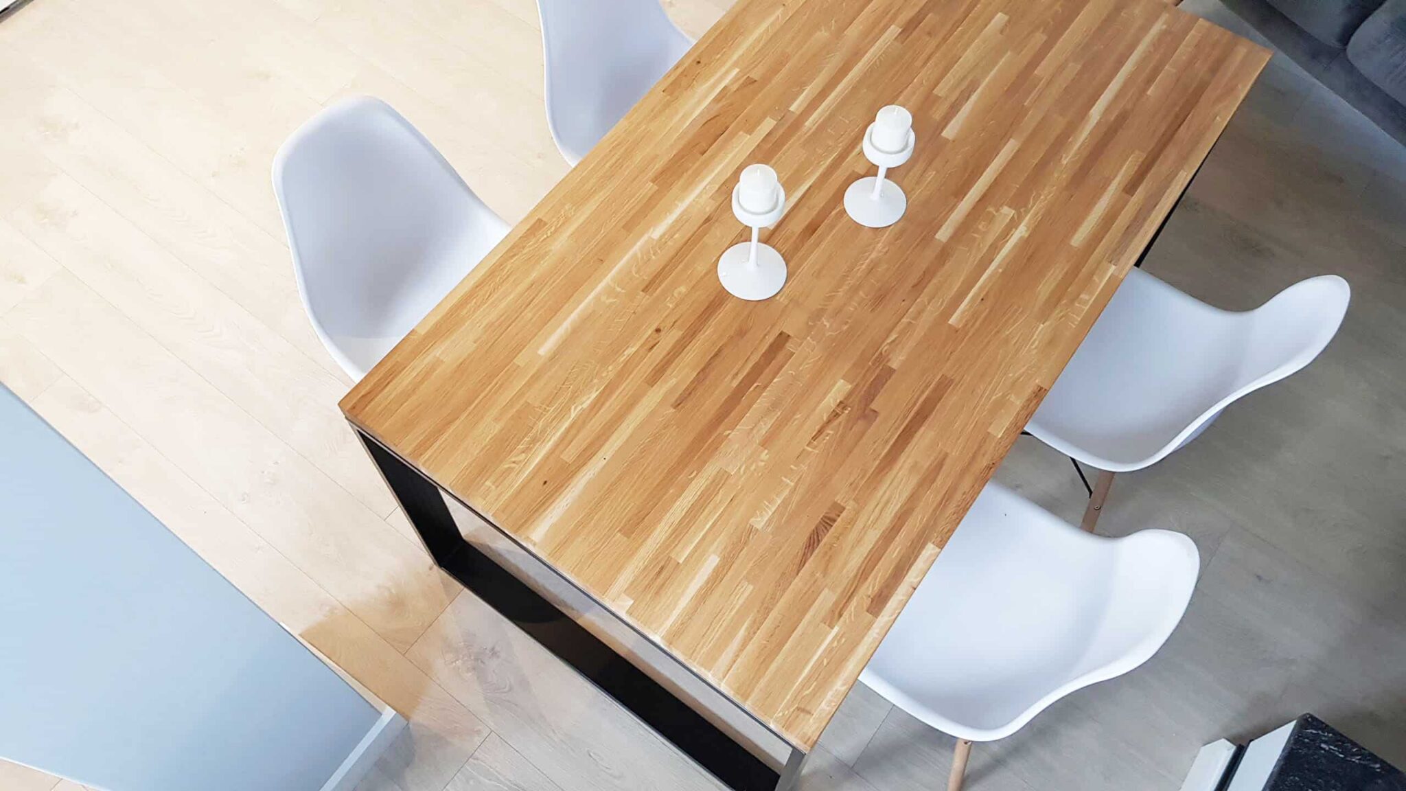 Industrietisch mit Holzplatte Loft-Inspirationen für 6 oder 8 Personen