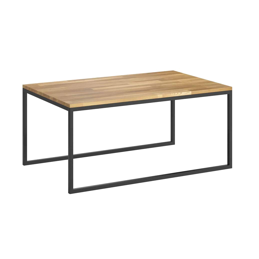 Couchtisch aus Holz mit Metallgestell 100x60 cm