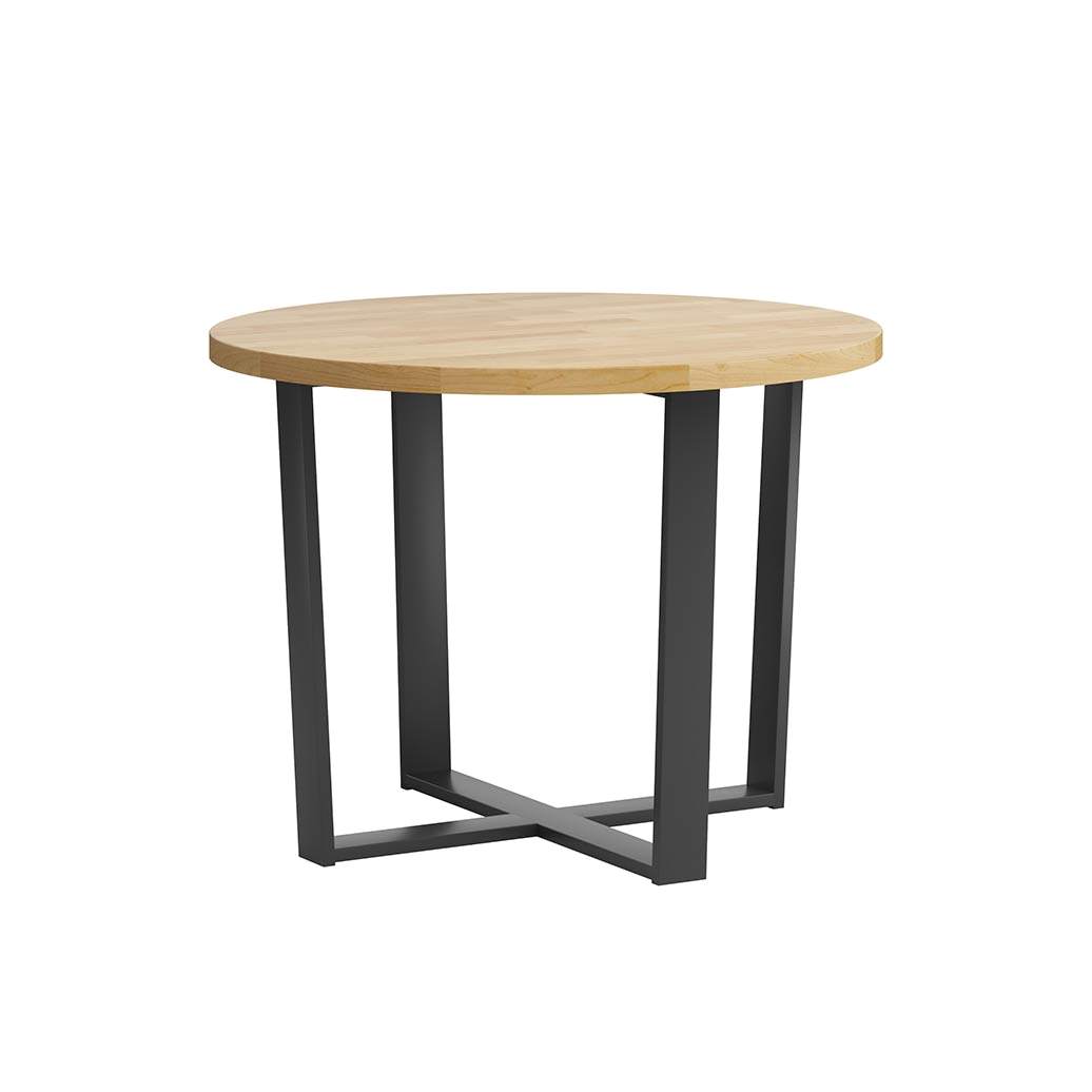 Runder Tisch mit Holzplatte. Durchmesser 100cm