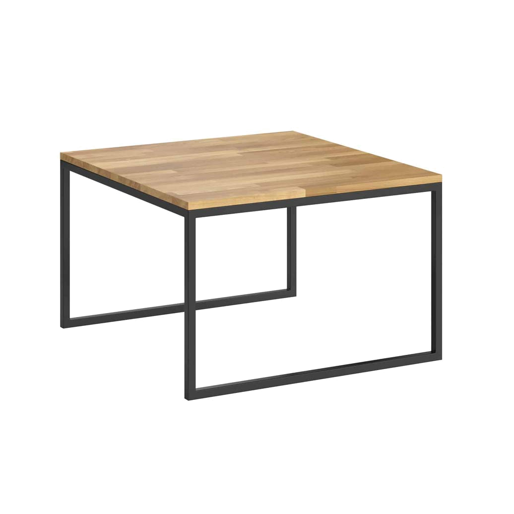 Couchtisch mit Holzplatte und Metallbeinen