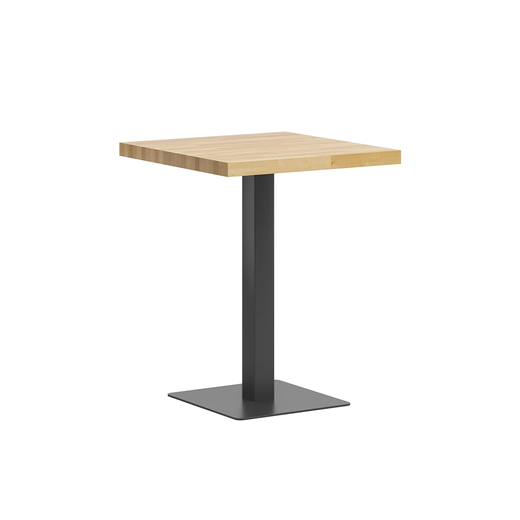 Cafétisch mit Holzplatte auf einem Bein