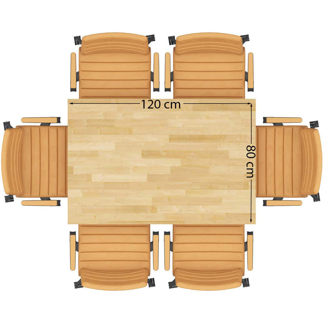Tisch mit Erweiterungen 180x80cm. Holztisch ohne Erweiterungen 120×80