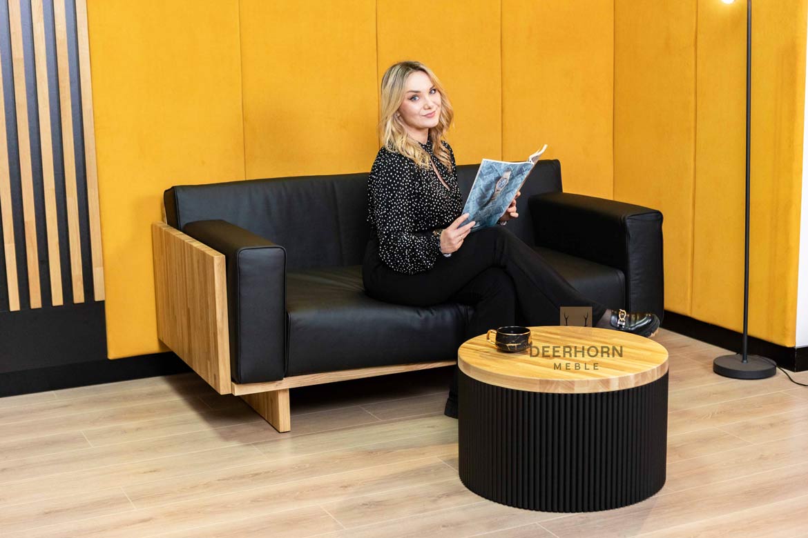 Runder geriffelter Couchtisch Ø 60 cm