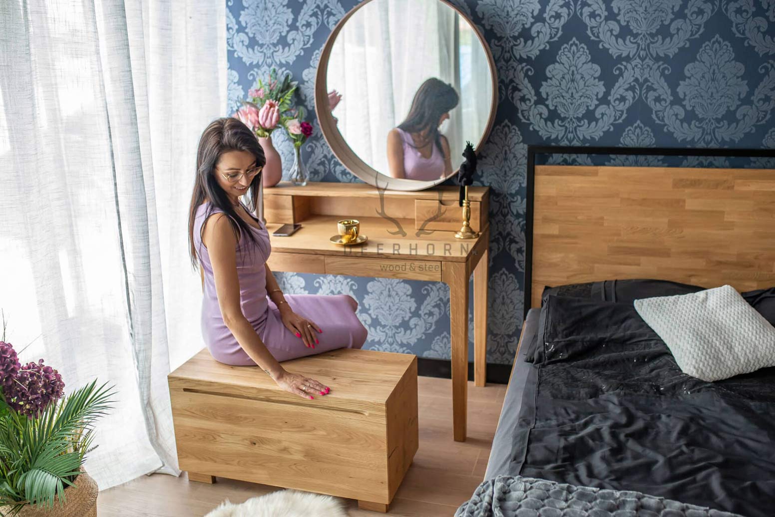 Holztruhe für Wohn- und Schlafzimmer für Spielzeug und andere Gegenstände