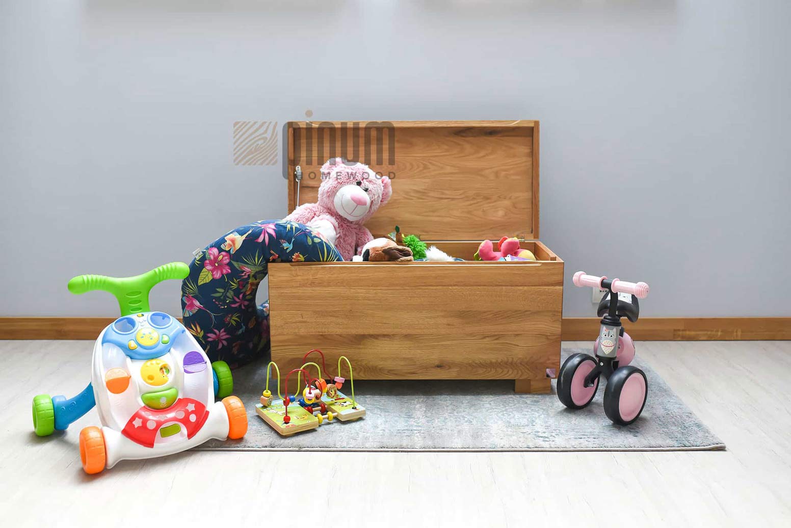 Holztruhe für Wohn- und Schlafzimmer für Spielzeug und andere Gegenstände