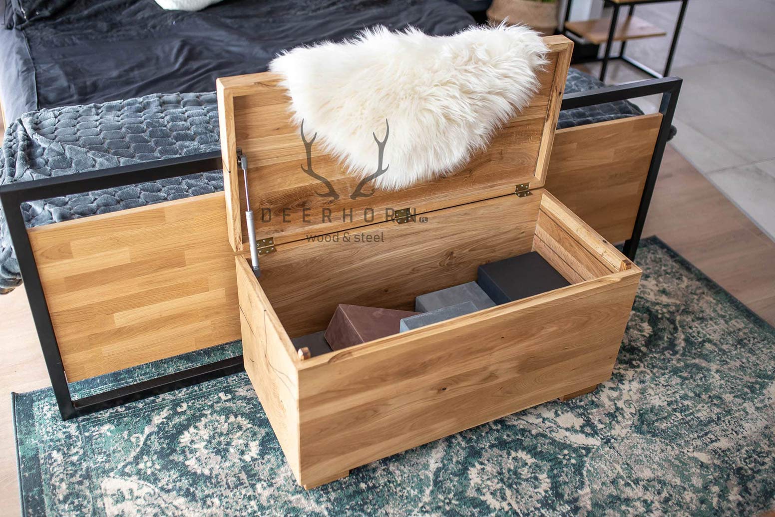 Holztruhe für Wohn- und Schlafzimmer für Spielzeug und andere Gegenstände