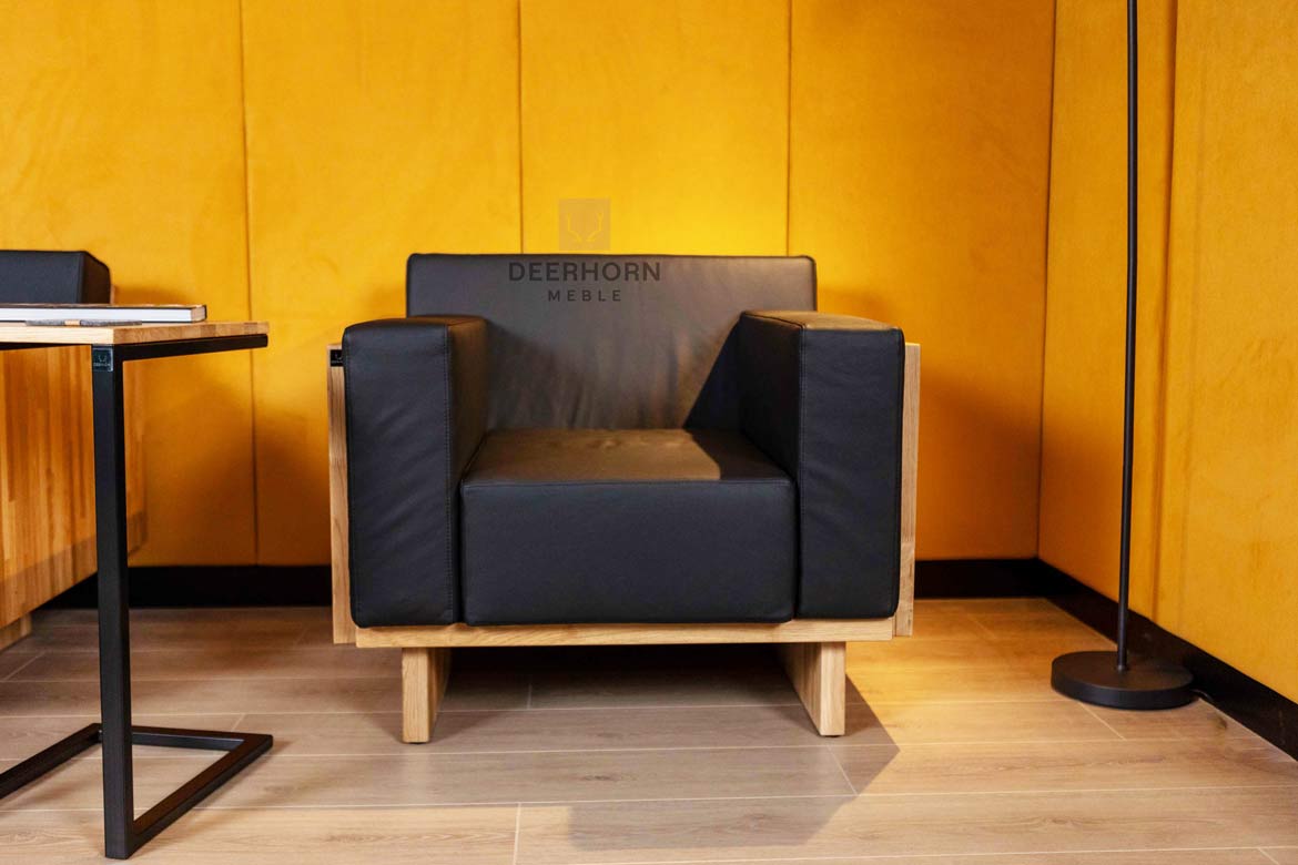 Büro-Sessel, Büro schwarz in ökologischem Leder