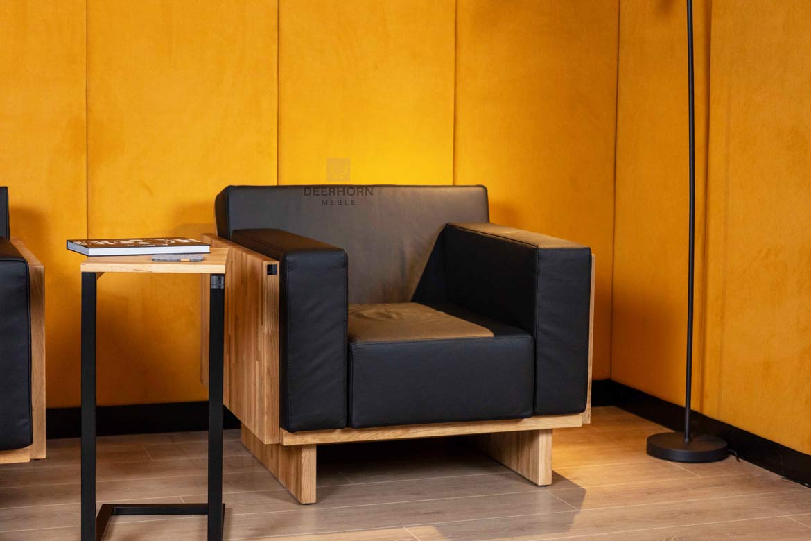Büro-Sessel, Büro schwarz in ökologischem Leder
